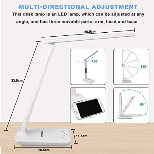 Weighted base desk lamp with digital clock — photo 5