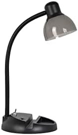 Black LED Desk Lamp with USB Charging Station