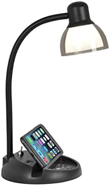 Black LED Desk Lamp with USB Charging Station — photo 5