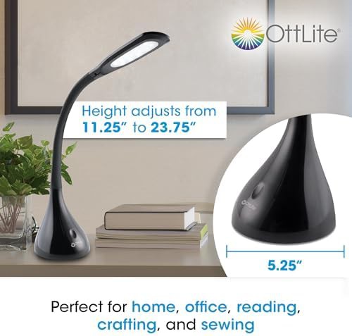 Curve LED black touch control lamp — photo 5