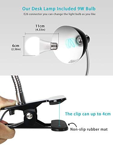 Rotation gooseneck clip on reading lamp — photo 3