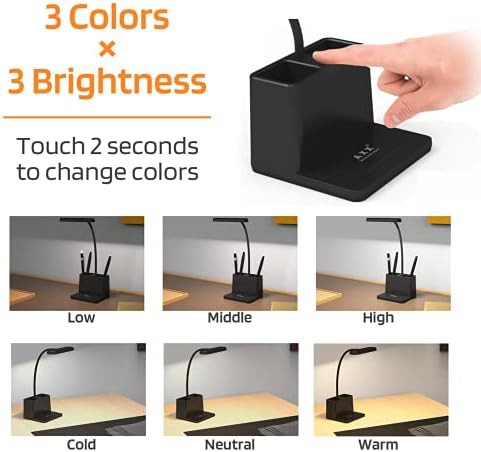 Black Battery Operated Small Table Light — photo 3