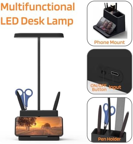 Black Battery Operated Small Table Light — photo 4