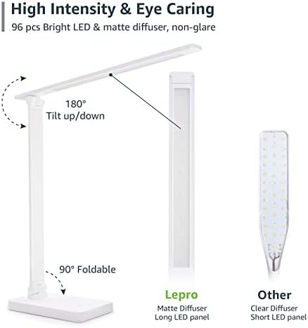 White LED Desk Lamp with USB Port — photo 5