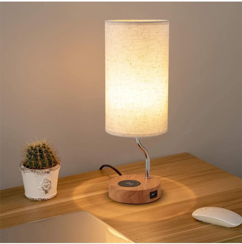 Upgraded Smart Wooden Table Lamp Cream — photo 5