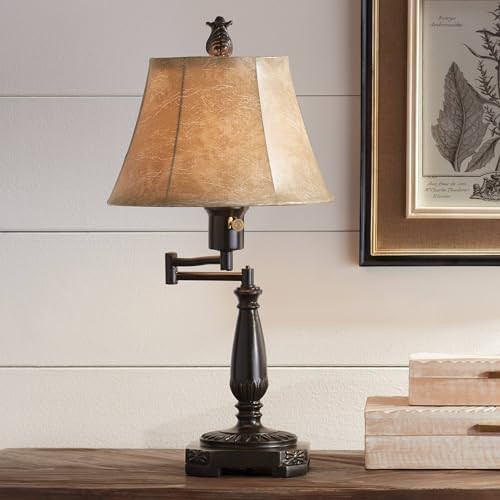 Andrea bronze swing arm desk lamp