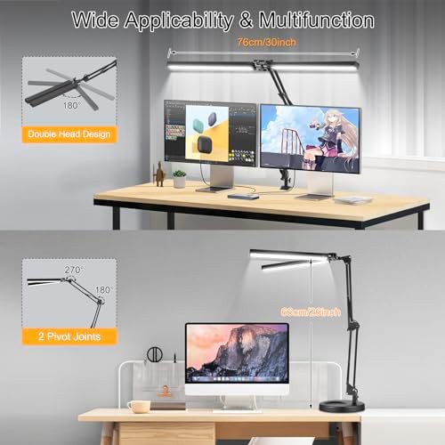 Double Head LED Architect Lamp with Clamp — photo 3