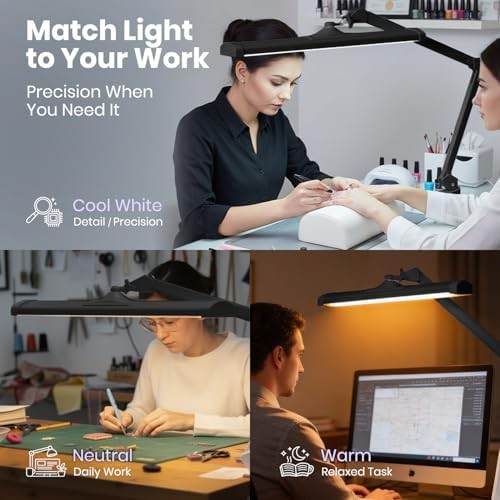 Black 45W dimmable CCT desk lamp — photo 3