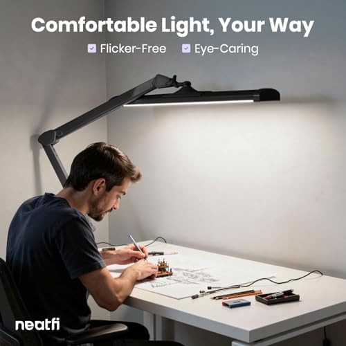 Black 45W dimmable CCT desk lamp — photo 4