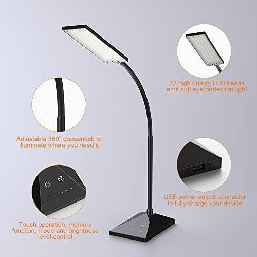 Eye-Caring LED Reading Lamp with USB — photo 5