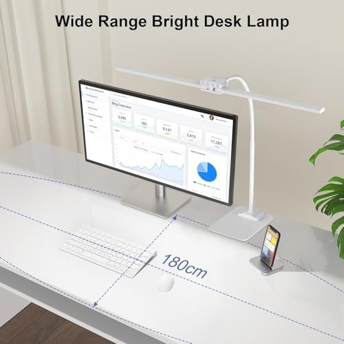 White Double Head LED Desk Lamp — photo 4