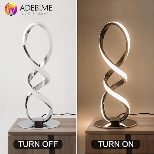 Silver Spiral LED Bedside Table Lamp — photo 4