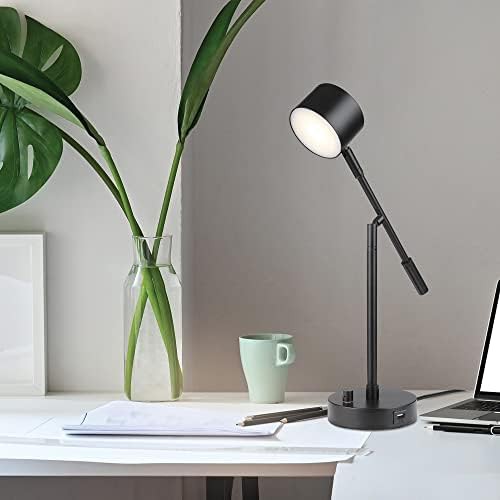 Aristocrat Matte Black LED Swing Arm Lamp — photo 3