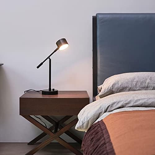 Aristocrat Matte Black LED Swing Arm Lamp — photo 4
