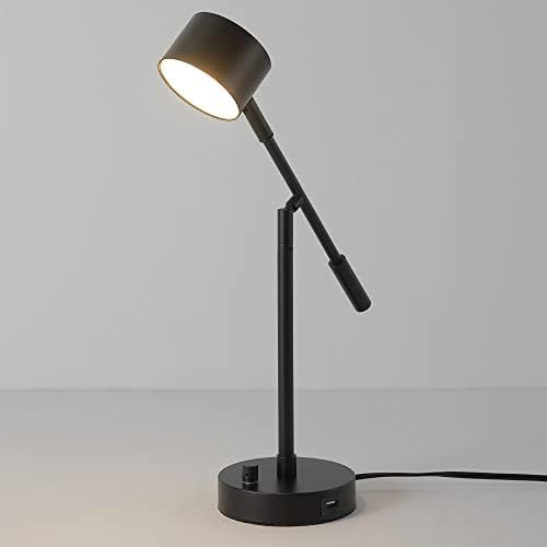 Aristocrat Matte Black LED Swing Arm Lamp — photo 5