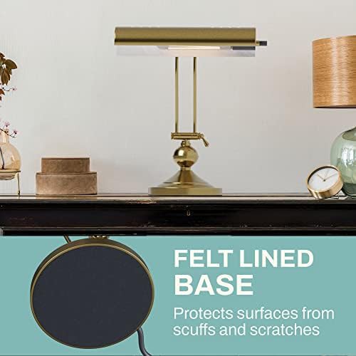 Brushed brass classic banker piano lamp — photo 5