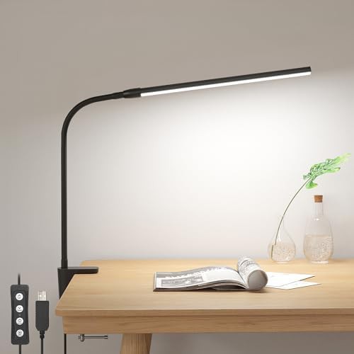 Black LED Reading Light with Clamp