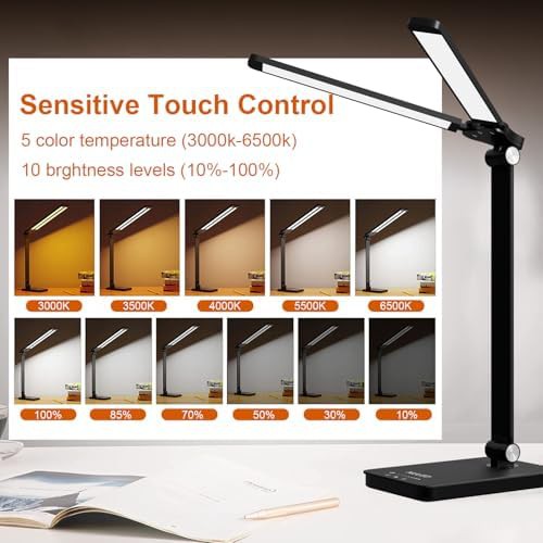 Glossy Black Aluminum Piano Desk Lamp — photo 4