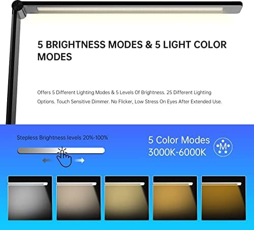 Black Dimmable LED Reading Desk Lamp — photo 4
