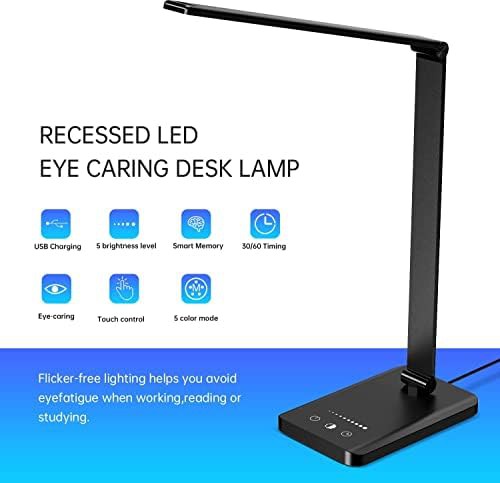 Black Dimmable LED Reading Desk Lamp — photo 5