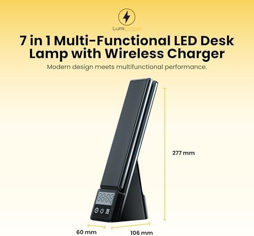 Mini desk lamp with smart clock display — photo 3