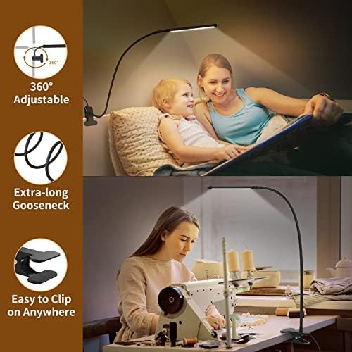 Clamp-on Flexible Gooseneck Book Light — photo 4