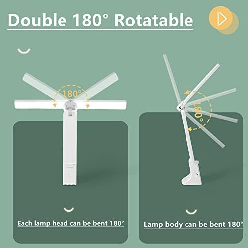 White double head rechargeable desk lamp — photo 5