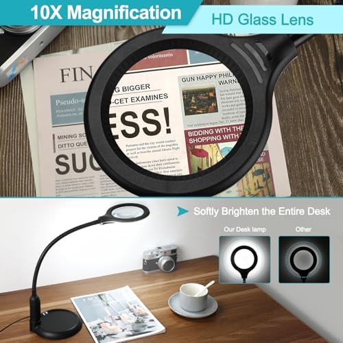 Magnifying Glass Lamp with Flexible Gooseneck — photo 5