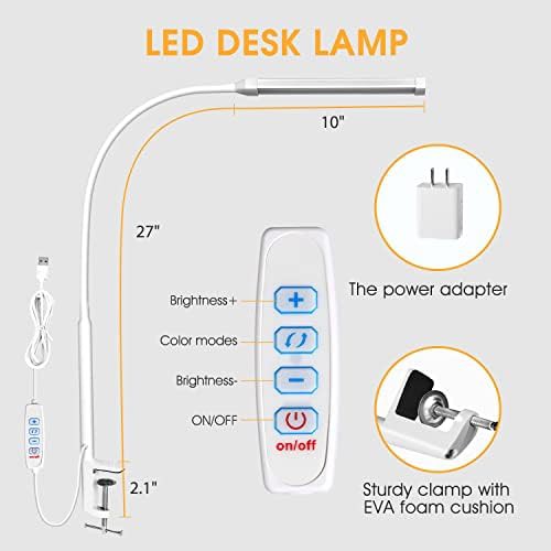 White Gooseneck LED Clip on Light — photo 5
