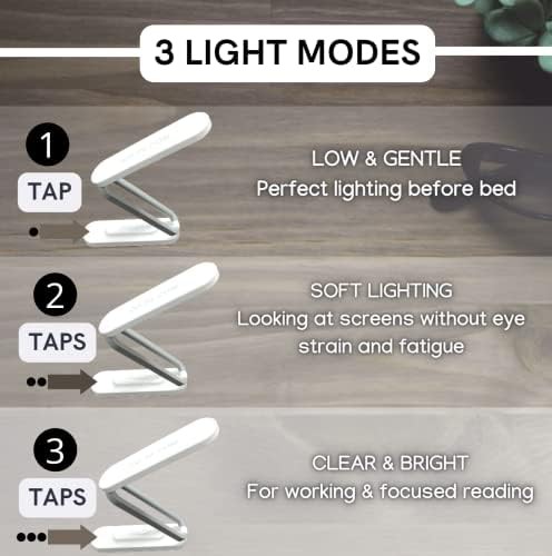Foldable white portable LED reading lamp — photo 3