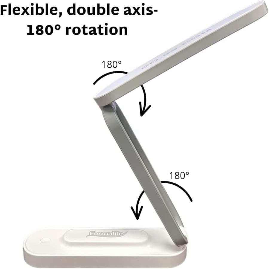 Foldable white portable LED reading lamp — photo 4