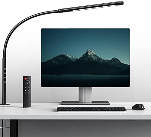 Matte Black Swing Arm Lamp with Remote