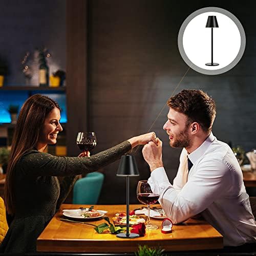 Black Cordless Rechargeable Table Lamp Set — photo 4