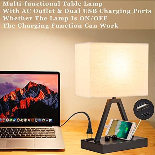 Black Touch Control Bedside Table Lamp — photo 5