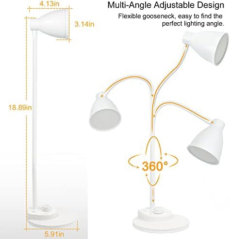White Study Lamp with USB Charging — photo 5