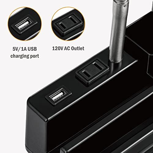Black E26 Lamp with Integrated Charging Station — photo 3