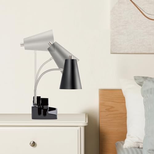 Black E26 Lamp with Integrated Charging Station — photo 4
