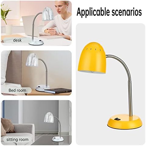 Yellow Gooseneck Metal Study Lamp — photo 4