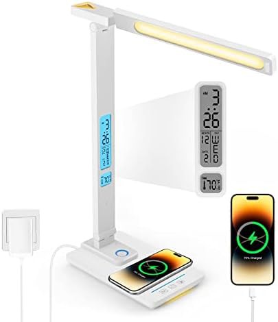 Weighted Base Lamp with Wireless Charging