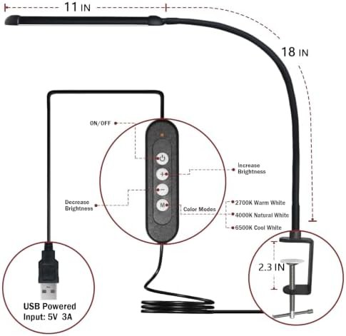 Flexible Gooseneck LED Clamp Lamp — photo 5