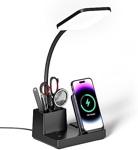 Dimmable Desk Lamp with Wireless Charging Base