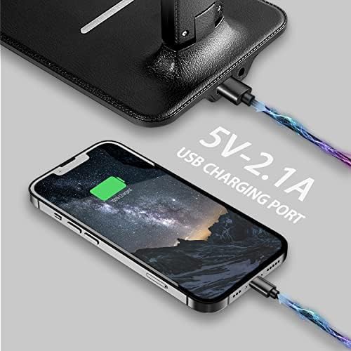 Black LED desk lamp with wireless charger — photo 3