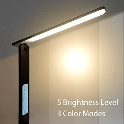 Black LED desk lamp with wireless charger — photo 4