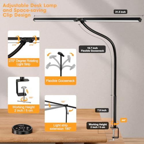 Architect Clamp Lamp for Dual Monitor Setup — photo 5