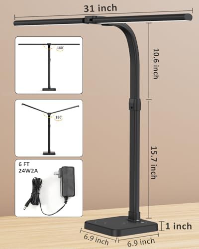 Double head architect lamp with weighted base — photo 3