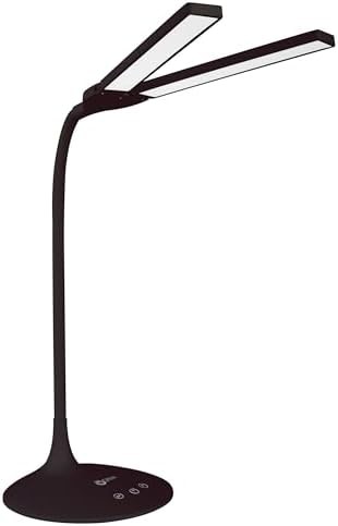 Black Pivot LED Lamp with Double Head