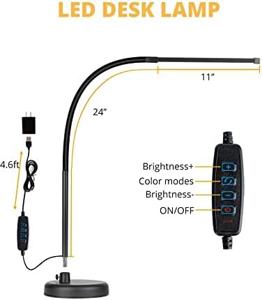 Flexible Gooseneck Swing Arm Desk Lamp — photo 5