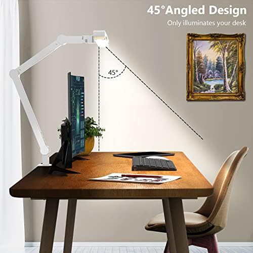 White Architect Desk Lamp with Clamp — photo 5