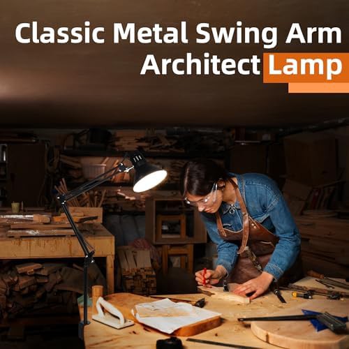 Extra Tall Metal Swing Arm Lamp — photo 3