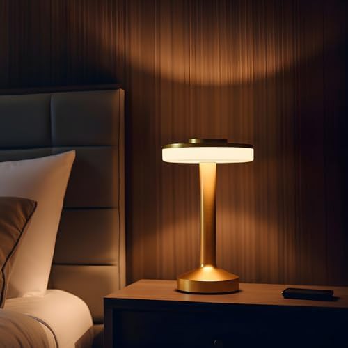 Gold Rechargeable Cordless Table Lamps — photo 5